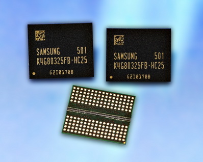 三星开始量产容量为8Gbit的GDDR5型SDRAM