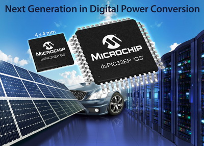 Microchip推出专为数字电源应用而优化的新型dsPIC33EP“GS”系列产品