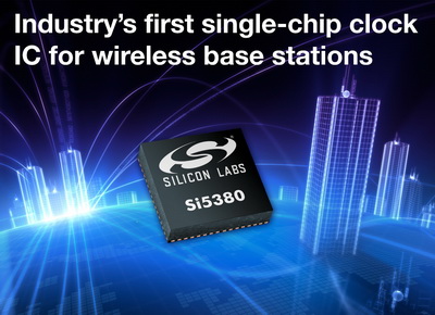 Silicon Labs推出业界首款适用于无线基站的单芯片时钟IC Si5380