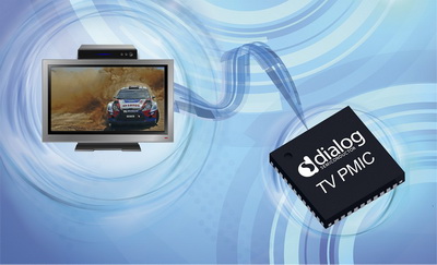Dialog公司推出业内首款用于智能电视和机顶盒的PMIC， 扩大其在电源管理市场上的占有率