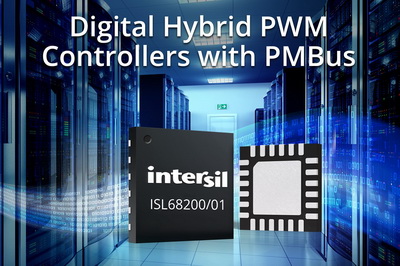 Intersil推出带PMBus接口的数字混合PWM控制器，简化数据中心设备电源设计