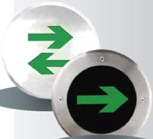 应急照明控制系统高亮绿色LED光源三向地埋标志灯