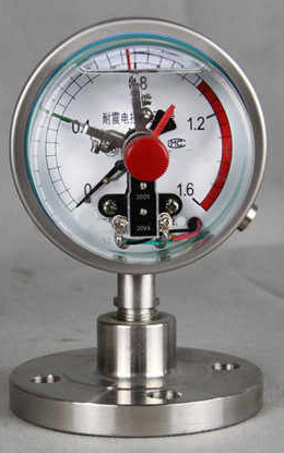 耐震电接点隔膜压力表