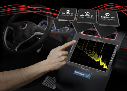 Microchip推出新型电容触摸式控制器，加速汽车触摸屏EMI认证